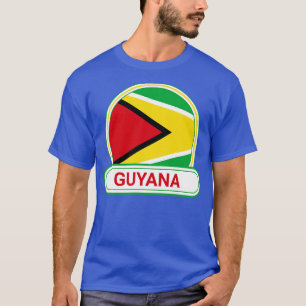 Guyana Landenbadge Guyana Vlag T-shirt