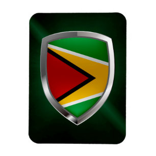 Guyana Mettalic Emblem Magneet