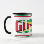 Guyana National Flag Patriotic Coffee Mok (Links)