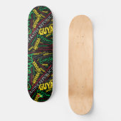 Guyana National Pride Wordcloud Skateboard (Voorkant)