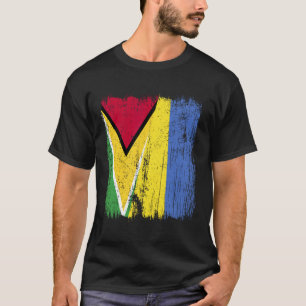 Guyana Oekraine Half Vlag Guyanese Oekraïense Erfg T-shirt