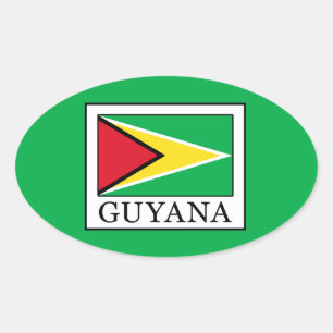 Guyana Ovale Sticker