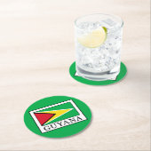 Guyana Ronde Kartonnen Onderzetter (Insitu)