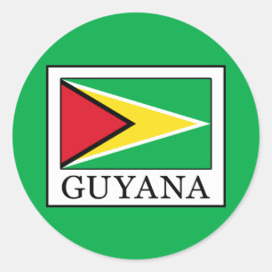 Guyana Ronde Sticker