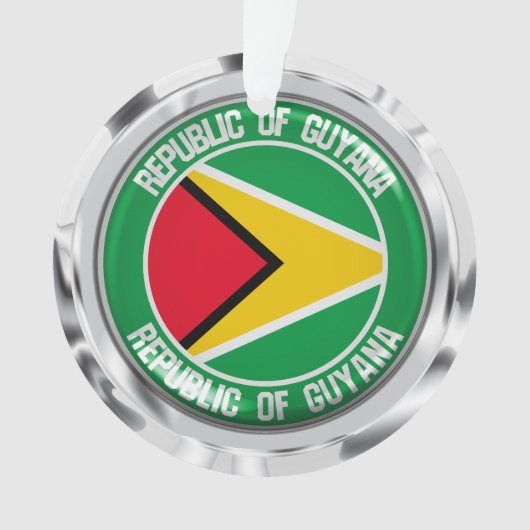 Guyana Round Emblem Ornament (voorkant)