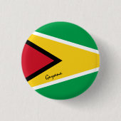 Guyana-toets, patriottische Guyana-vlag mode Ronde Button 3,2 Cm (Voorkant)