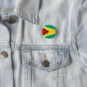 Guyana-toets, patriottische Guyana-vlag mode Ronde Button 3,2 Cm (In situ)