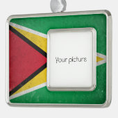 Guyana Verzilverd Kader Ornament (Links)