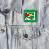 Guyana Vierkante Button 5,1 Cm (In situ)