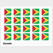 Guyana Vierkante Sticker (Vel)