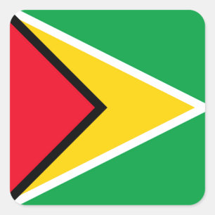 Guyana Vierkante Sticker