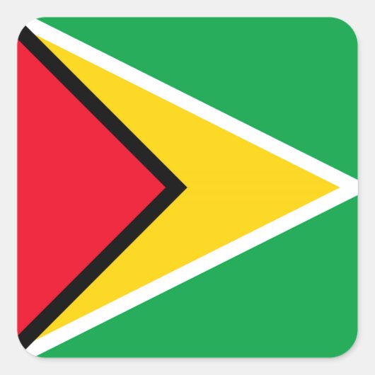 Guyana Vierkante Sticker (Voorkant)