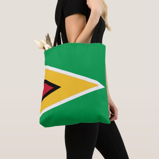 Guyana vlag draagtas (Dichtbij)