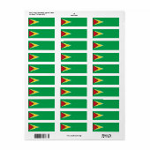 Guyana vlag etiket (Full Sheet)