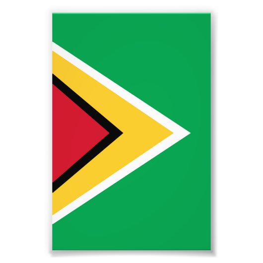 Guyana vlag foto afdruk (Voorkant)