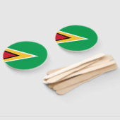 Guyana vlag handwaaier (Niet-gemonteerd)