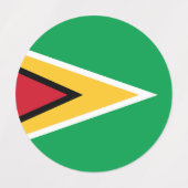 Guyana vlag labels (Design 1)