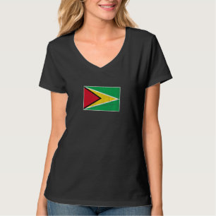 Guyana-vlag met Guyanese nationale kleuren T-shirt
