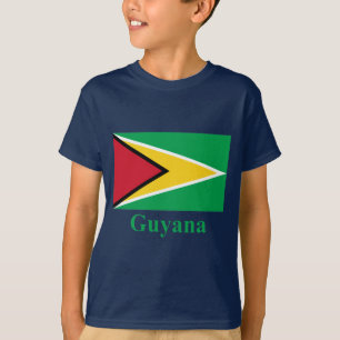 Guyana-vlag met naam t-shirt