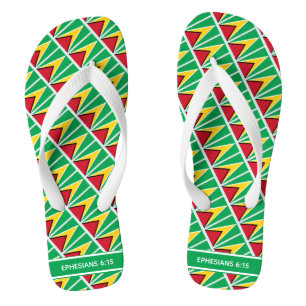 GUYANA VLAG Patriottisch Gepersonaliseerd Guyanees Teenslippers
