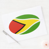 Guyana Vlag Sticker (Envelop)