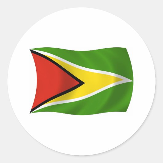 Guyana Vlag Sticker (Voorkant)