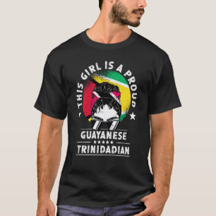 Guyana Vlag Trinidad&Tobago Volwassen Vrouwen Meis T-shirt