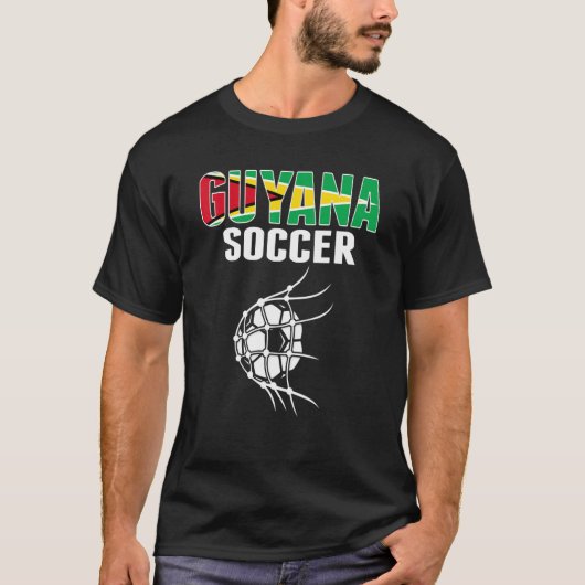 Guyana-Voetbal in Net-Guyanese Football Suppo T-shirt (Voorkant)