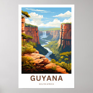 Guyana Zuid-Afrika Reisprint Poster