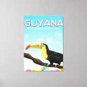 Guyana Zuid-amerikaans paradijsreisposter Canvas Afdruk (Voorkant)