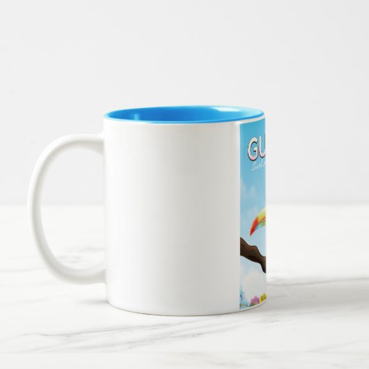 Guyana Zuid-amerikaans paradijsreisposter Tweekleurige Koffiemok (Links)