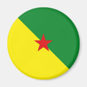 Guyane Fisheye Flag Magnet Magneet (Voorkant)