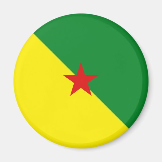 Guyane Fisheye Flag Magnet Magneet (Voorkant)