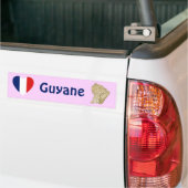 Guyane Flag Heart + Map Bumpersticker (Op Truck)