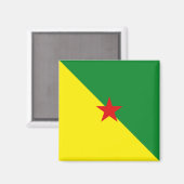 Guyane Flag Magnet Magneet (Voorkant / Achterkant)