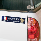 Guyane Flag + Map Bumpersticker (Op Truck)