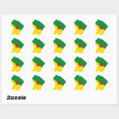 Guyane Flag Map GF Vierkante Sticker (Vel)