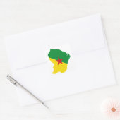 Guyane Flag Map GF Vierkante Sticker (Envelop)