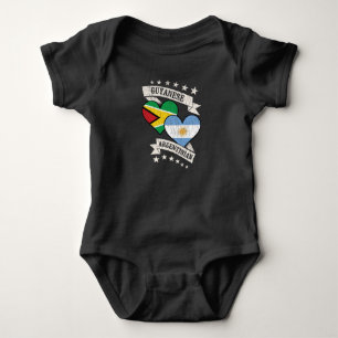 Guyanese Argentijnse hartvlaggen Guyana Argentinië Romper