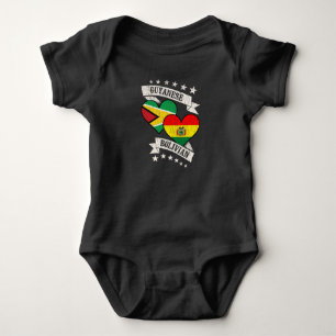 Guyanese Boliviaanse hart vlaggen Guyana Bolivia Romper