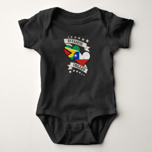 Guyanese Chileense hartvlaggen Guyana Chili Romper
