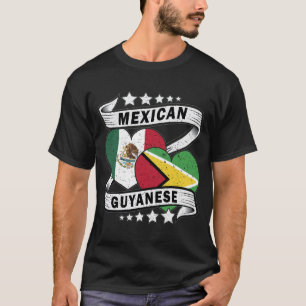 Guyanese en Mexicaanse vlag T-shirt