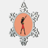 Guyanese Girl Snowflake Ornament (Rechts)
