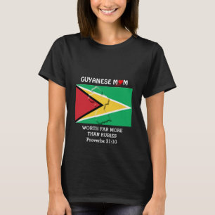 GUYANESE MOM Worth more dan Rubies PROV 31 Black T-shirt