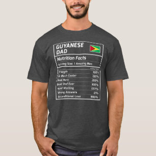 Guyanese pa Nutrition Facts Proud Guyana T-shirt