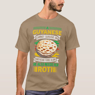 Guyanese Roti Guyanese eten Guyana grappig T-shirt
