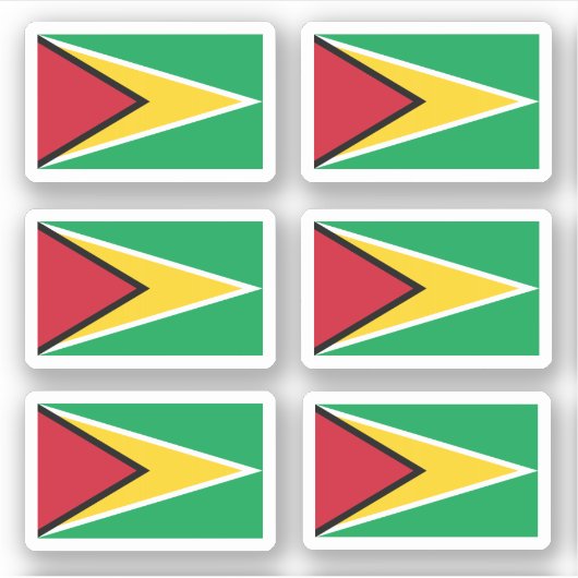 Guyanese vlag sticker (Voorkant)