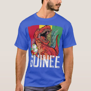 Guyanese Voetbal T-Rex Dinosaur Guinee Vlag T-Shir T-shirt