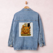Guys Am I Cooked? Funny Cat Meme Panic Reaction Denim Jacket (Hangar)