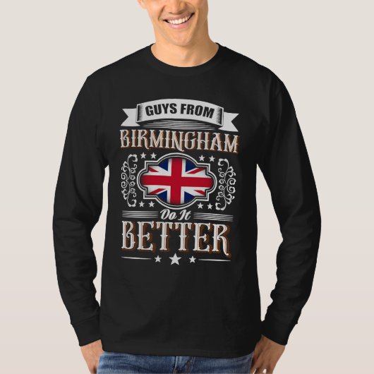 Guys from BIRMINGHAM do it better Uk Union flag T-shirt (Voorkant)